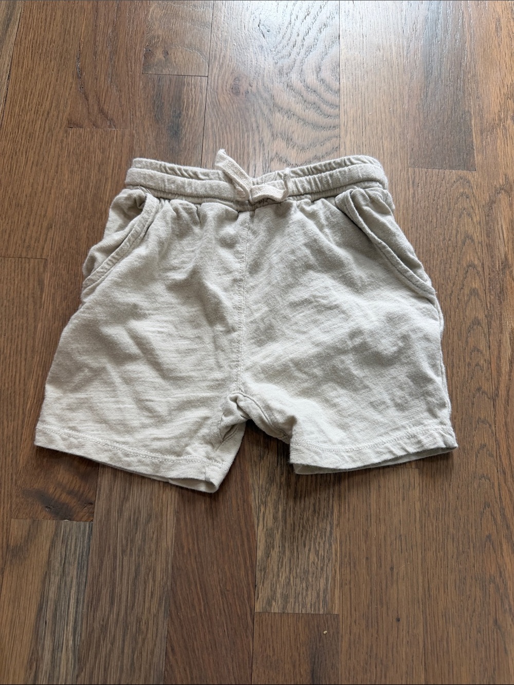 Kids Neutral Beige Drawstring Shorts